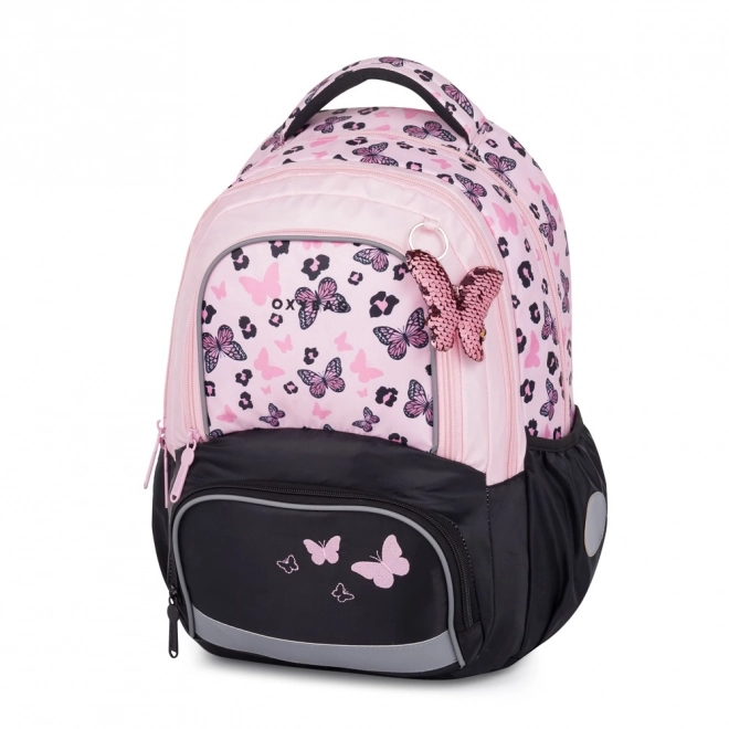 Skolerygsæk Butterfly til børn 2.-4. klasse