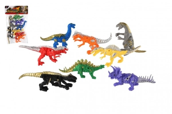 Dinosaurer/Drage 8 stk plast 14-17 cm i pose 22x35x7cm