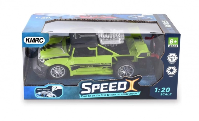 RC bil 1:20 med røg effekt rød