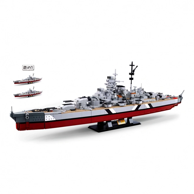 Sluban ModelBricks M38-B1102 Slagskib Bismarck 2i1