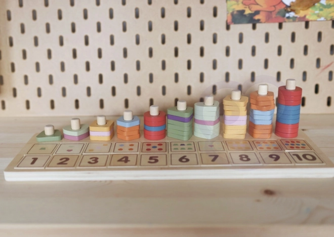 Træabacus og sorteringslegetøj Montessori fra PolarB