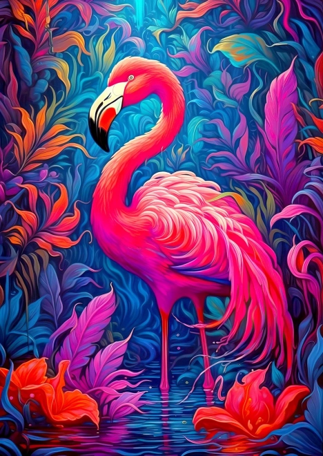 Nyd puslespillet Flamingoer 1000 brikker