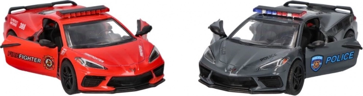 goki metalmodel corvette politi/brandvæsen 13 cm