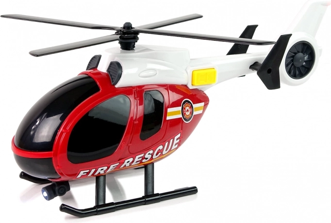 lys- og lydeffekter på helikopteren