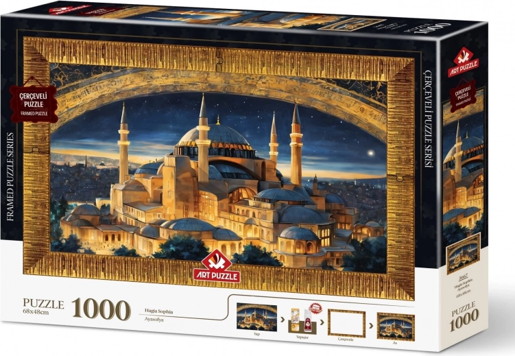 Puslespil med ramme og lim 3i1 Hagia Sophia 1000 brikker