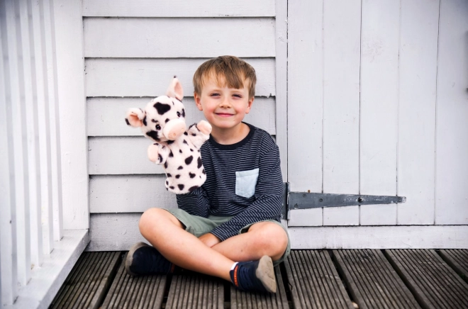 Keel Toys SE3077-6 Keeleco Gris - øko plysbamse til hånd 27 cm