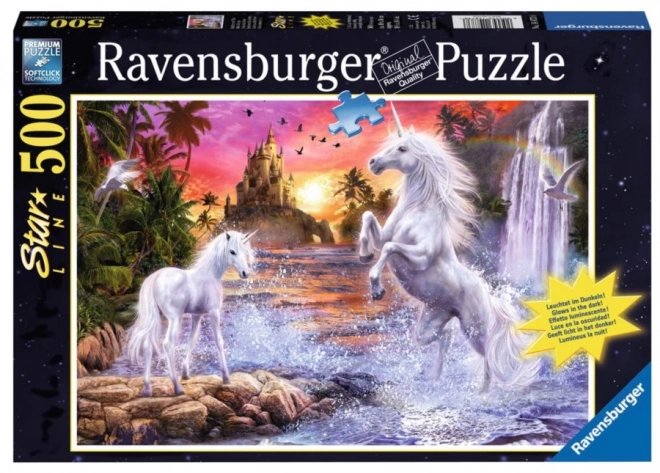 Ravensburger puslespil Enhjørninger ved floden 500 brikker