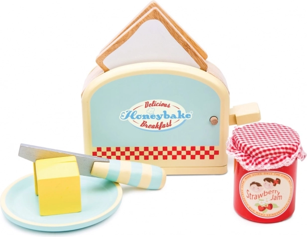 le toy van træbrødrister med tilbehør honeybake