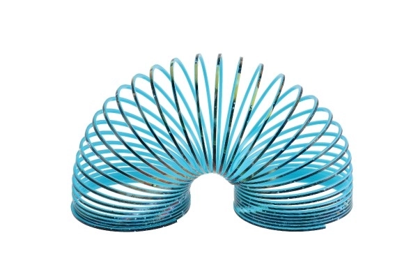 Spiral/Fjeder univers plast diameter 6,5cm 2 farver i æske 7x7x7cm