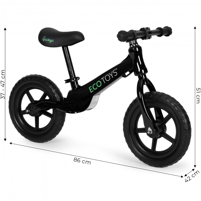 Børne løbecykel ECOTOYS sort