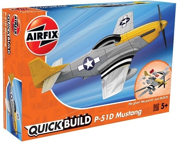 Byggesæt fly AIRFIX QUICK BUILD Mustang P‑51D