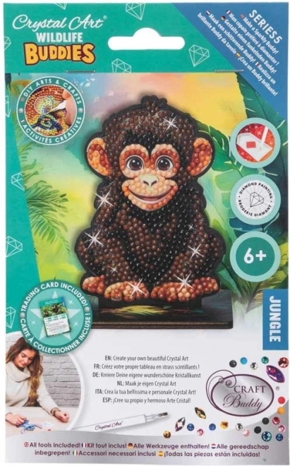 Diamantmaleri Jungle: Chimpanse
