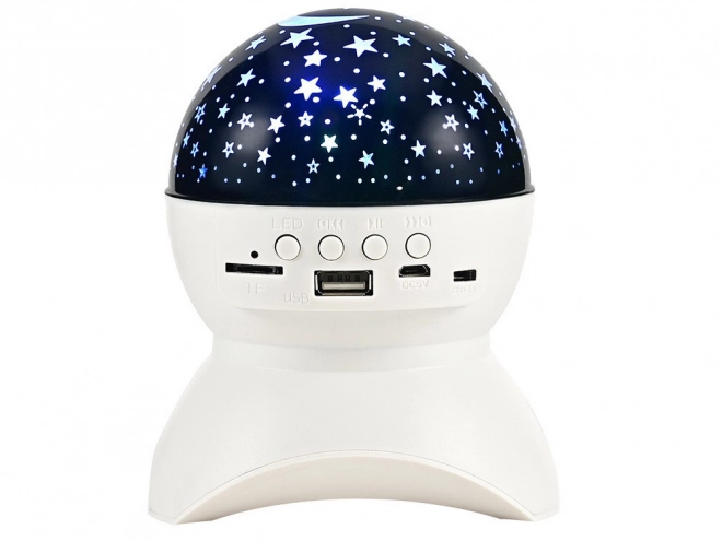 Nat LED-projektor med højttaler og Bluetooth