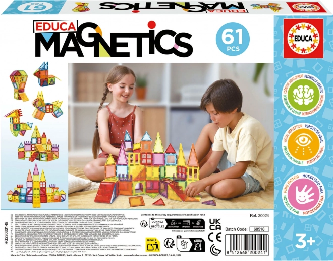 EDUCA Magnetisk byggesæt Magnetics 61 dele