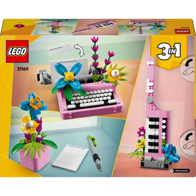 Byggesæt til børn - Skrivemaskine med blomster LEGO Creator 3-i-1