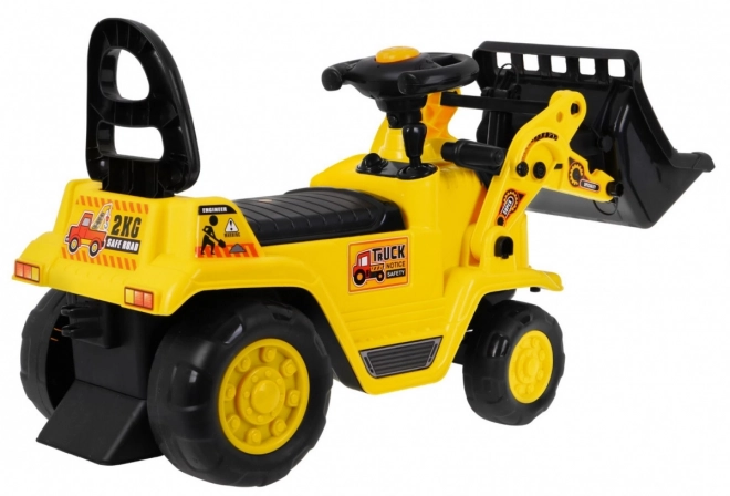 Børne pedal-drevet bulldozer med hjelm
