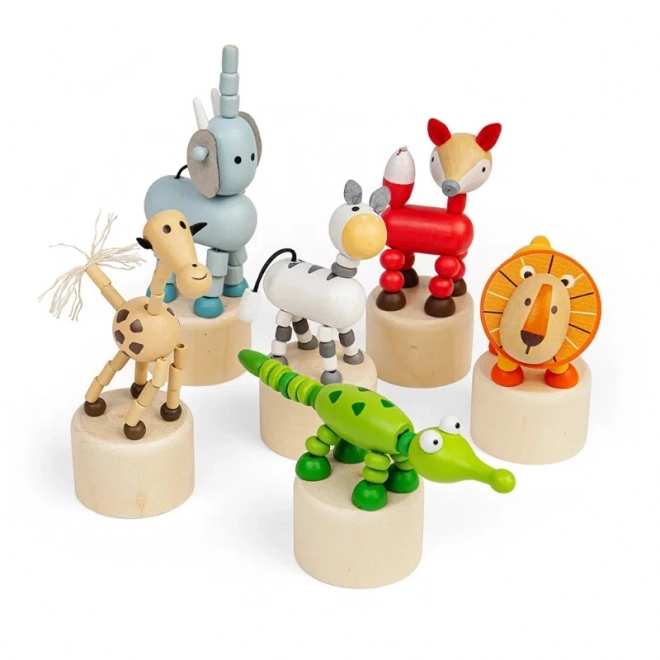 Bigjigs Toys træ klap legetøj Safari dyr