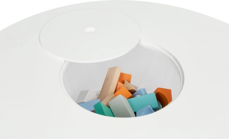 Indbygget opbevaring under låget