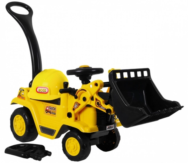 Børne pedal-drevet bulldozer med hjelm