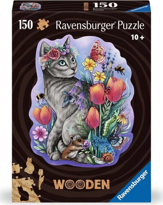 Træomrids-puslespil Magisk kat 150 brikker Ravensburger