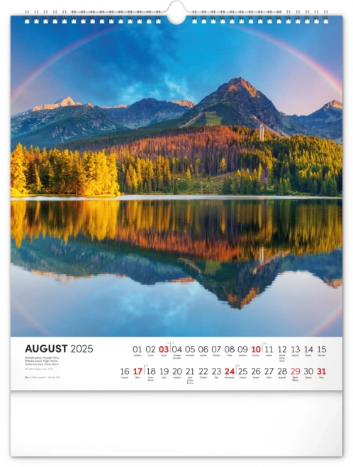 NOTIQUE Vægkalender Smukke Slovakiet 2025, 30 x 34 cm