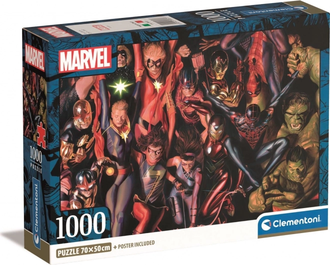 Puslespil 1000 brikker Marvel - kompakt