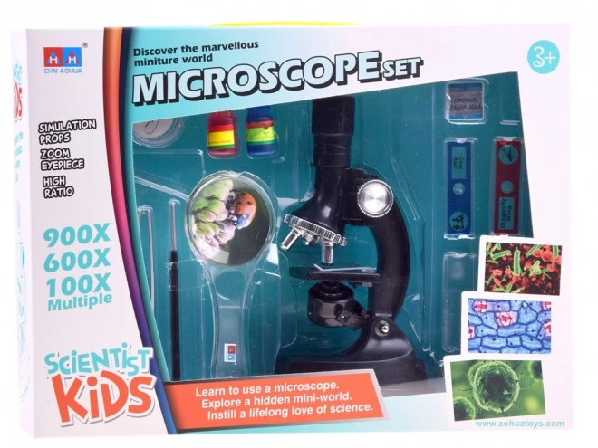 Mikroskop med tilbehør til den unge forsker