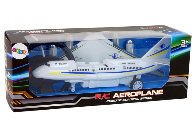 R/C fjernstyret passagerfly + USB-kabel til fjernstyring