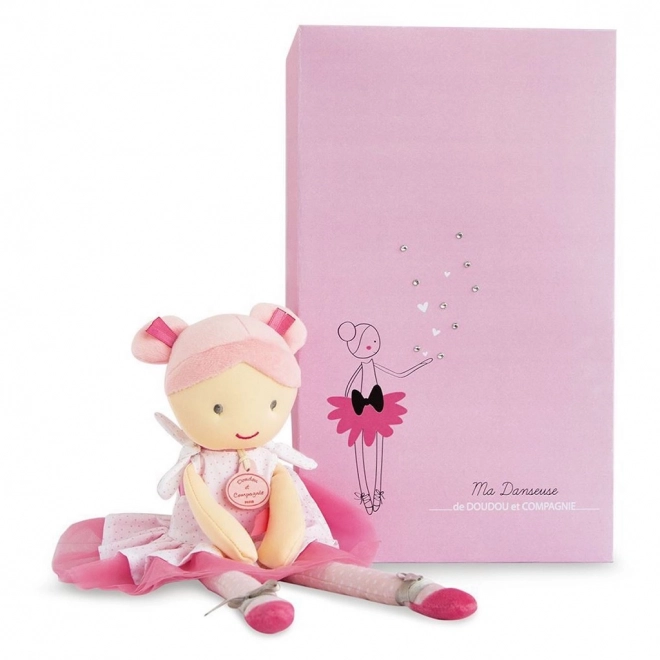 Doudou Jolijou stof-ballerinadukke Lily Rose 36 cm