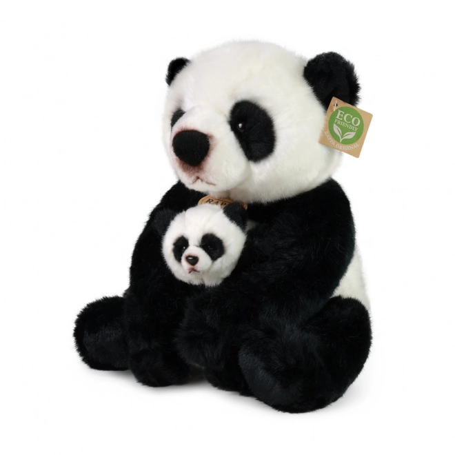 Rappa Plys panda med unger 27 cm MILJØVENLIG