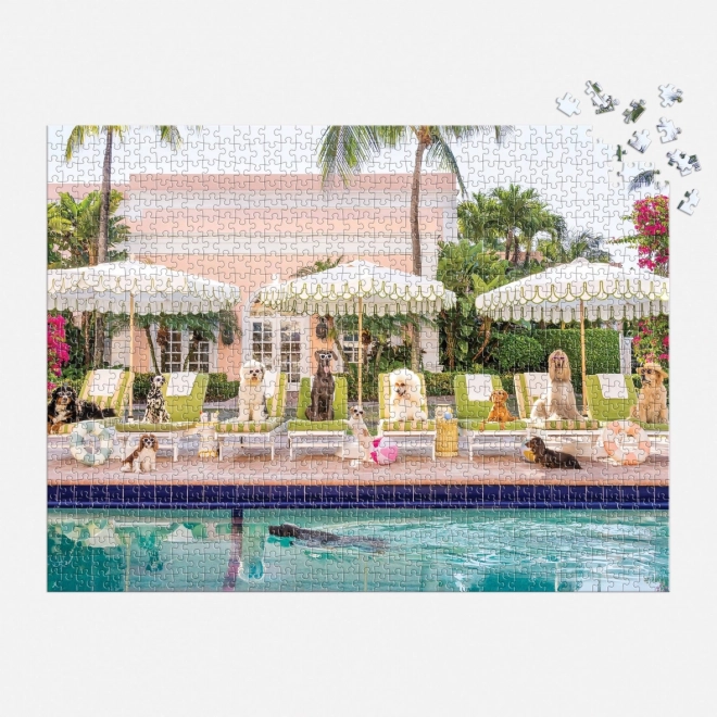 Puslespil Ved poolen i Palm Beach 1000 brikker