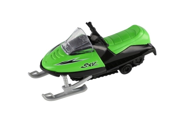 Legetøjssnescooter metal/plast 13 cm, optrækkelig, 6 farver