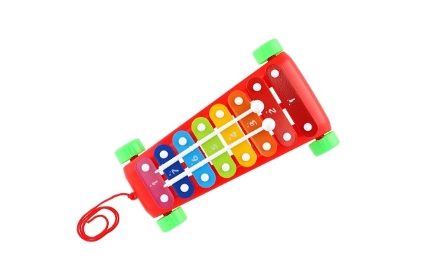 Xylofon plast/metal 24cm med køller 2 farver i pose 19x31x6cm