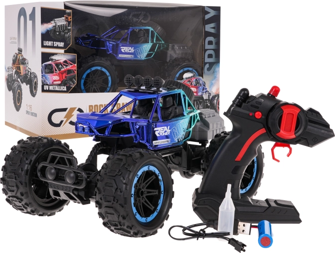 RC-crawler REAL ROCK med røgfunktion 1:16 – Blå