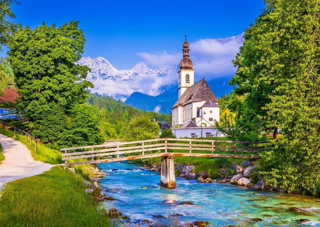 Puslespil Kirken i Ramsau, Tyskland 1000 brikker