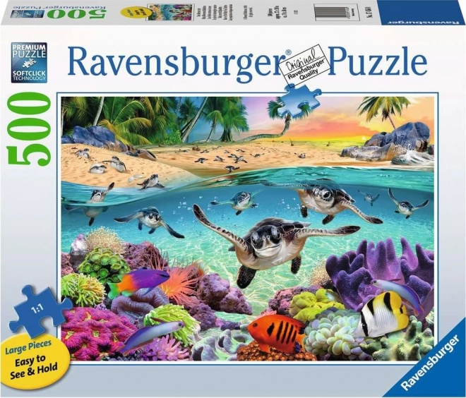 RAVENSBURGER Puzzle Skildpaddeunger XXL 500 brikker