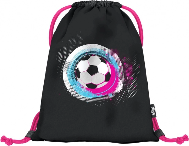 Baagl skoletaske/sko pose Fodbold pink