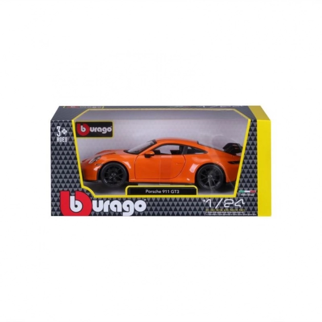 Bburago Porsche 911 GT3 model orange 1:24