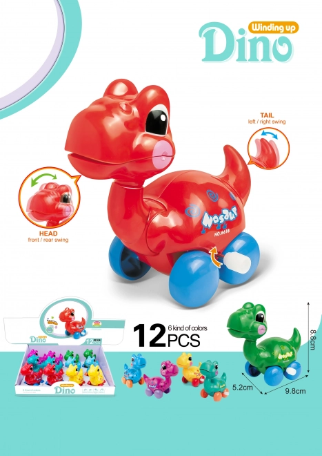 Dino træk-op plast 10 cm