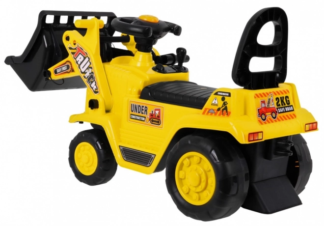 Børne pedal-drevet bulldozer med hjelm