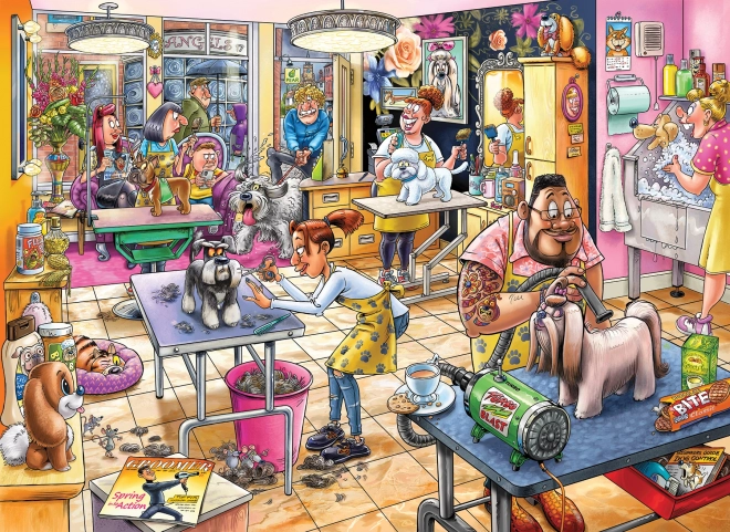 Puzzle Wasgij Mystery 23: Hundesalon 1000 brikker
