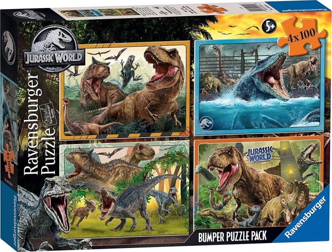 Ravensburger puslespil Jurassic World sæt 4x100 brikker