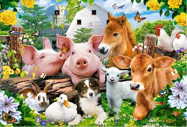 Børnepuzzle maxi – FARM FRIENDS, 40 brikker, CASTORLAND