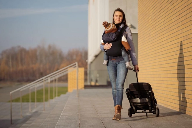 Ergonomisk bæresele MoMi COLLET grå