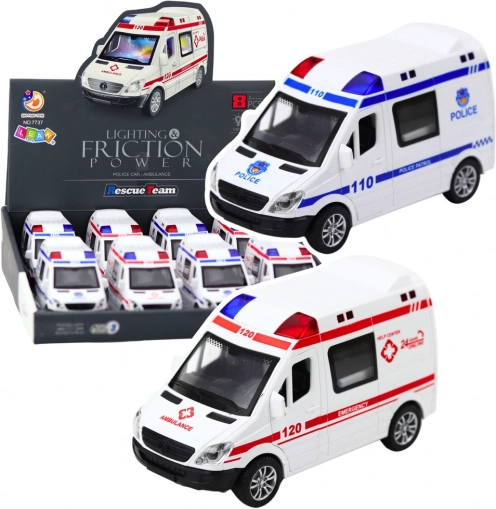 Brandbil Ambulance med Åbne Døre og Lys- og Lydeffekter