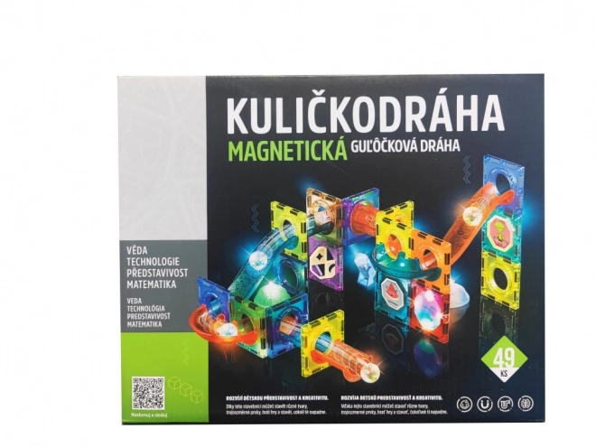 Magnetisk kuglebane med lys – 49 stykker