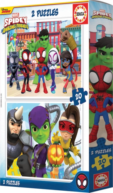 Educa Puslespil Spidey og hans fantastiske venner 2x20 brikker