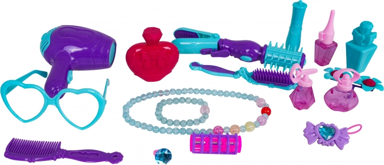 Rigt sæt af frisør- og kosmetiktilbehør