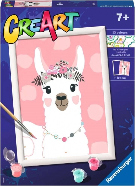 CreArt mal efter tal – lama, ingen drama 18 × 24 cm
