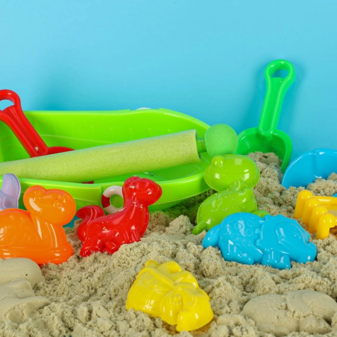 Børnesæt med skib og vandpistol til sand